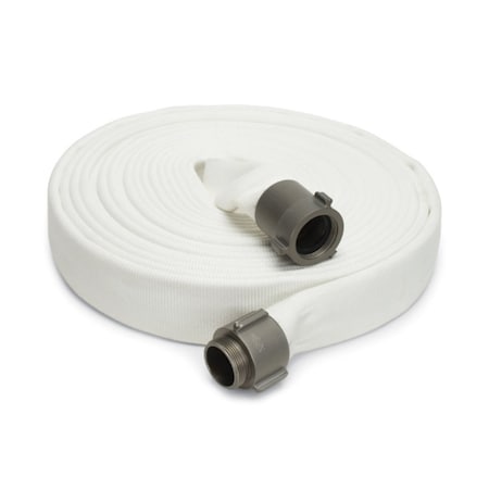 Rubberworx 1-1/2" X 50FT DOUBLE JACKET MILL HOSE CPLD MXF NST EXPANSION RING ALUMINUM COUPLINGS MILL150X50ALNST